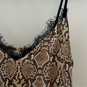 Anine Bing snakeprint silk cami